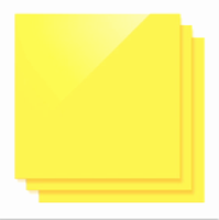 Feuille acrylique jaune opaque brillant 300x300x3mm (3 pcs)